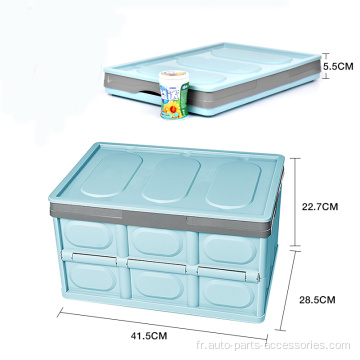 Box de cargaison de rangement pliable en plastique à grande capacité de 30L